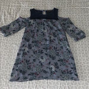 Kids XL shoulder less dress,quarter sleeve